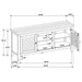 Concord 2-door 60-inch TV Stand Console Distressed Java
