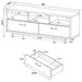 Casey 2-drawer Engineered Wood 60-inch TV Stand White