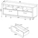 Casey 2-drawer Engineered Wood 60-inch TV Stand Cappuccino