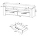 Elkton 2-drawer Engineered Wood 59-inch TV Stand Weathered Grey