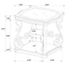 Laney 3-piece Glass Top Coffee and End Table Set Dark Merlot