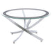 Brooke 2-piece Round Coffee and End Table Set Chrome