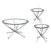 Brooke 3-piece Round Coffee and End Table Set Chrome