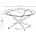Brooke Round Glass Top Coffee Table Metal Base Chrome
