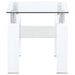 Dyer 1-shelf Square Glass Top Side End Table White