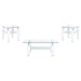 Dyer 3-piece Rectangular Coffee and End Table Set White