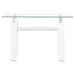 Dyer Rectangular Glass Top Entryway Sofa Console Table White