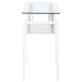 Dyer Rectangular Glass Top Entryway Sofa Console Table White