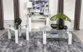 Dyer Rectangular Glass Top Entryway Sofa Console Table White