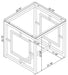 Merced Square Glass Top Side End Table Nickel