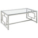 Merced 2-piece Rectangular Coffee and End Table Set Nickel