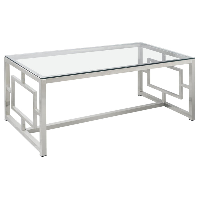 Merced 3-piece Rectangular Coffee and End Table Set Nickel