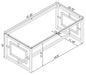 Merced Rectangular Glass Top Coffee Table Nickel