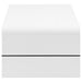 Airell Rectangular Coffee Table with Shelf White High Gloss