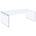Opal 3-piece Coffee and End Table Set White High Gloss