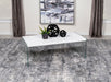 Opal Rectangular Glass Frame Coffee Table White High Gloss