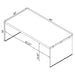 Opal Rectangular Glass Frame Coffee Table White High Gloss