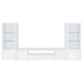 Jude 3-shelf Engineered Wood Media Tower High Gloss White