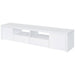 Jude 2-door Engineered Wood 79-inch TV Stand High Gloss White