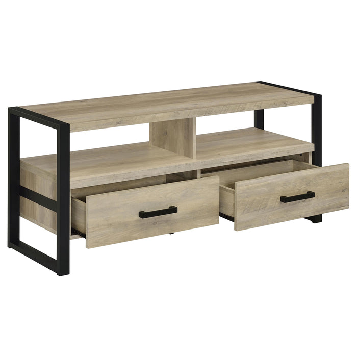James 2-drawer Engineered Wood 48-inch TV Stand Distressed Pine