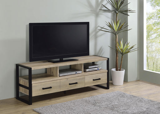 James 3-drawer Engineered Wood 60-inch TV Stand Distressed Pine