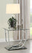 Danville Square U-Shaped Glass Top Side End Table Chrome