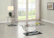 Danville 2-piece Glass Top Coffee and End Table Set Chrome