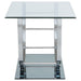 Danville 3-piece Glass Top Coffee and End Table Set Chrome