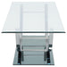 Danville 3-piece Glass Top Coffee and End Table Set Chrome