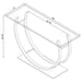 Danville U-shaped Glass Top Entryway Console Table Chrome
