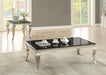 Carone 2-piece Glass Top Coffee and End Table Set Black