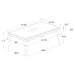 Carone 3-piece Glass Top Coffee and End Table Set Black