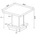 Reston 3-piece Square Coffee and End Table Set Cappuccino