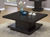 Reston Square Engineered Wood Coffee Table with Casters Cappuccino