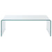 Ripley 3-piece Bent Glass Coffee and End Table Set Clear