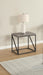 Birdie Square Engineered Wood End Table Sonoma Grey
