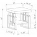 Schmitt Rectangular Side End Table White High Gloss