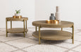 Arini 2-piece Round Coffee and End Table Set Sand Wash