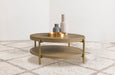 Arini Round Coffee Table With Storage Shelf Sand Wash