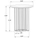 Haven Round Genuine White Marble Top End Side Table Black