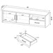 Murray 70-inch 2-door TV Stand Media Console Black