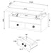 Knapp 3-piece Lift Top Coffee Table Set Black
