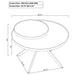Briggs Round Marble Printed Glass Top Coffee Table White