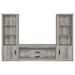 Burke 3-shelf Engineered Wood Media Tower Grey Driftwood