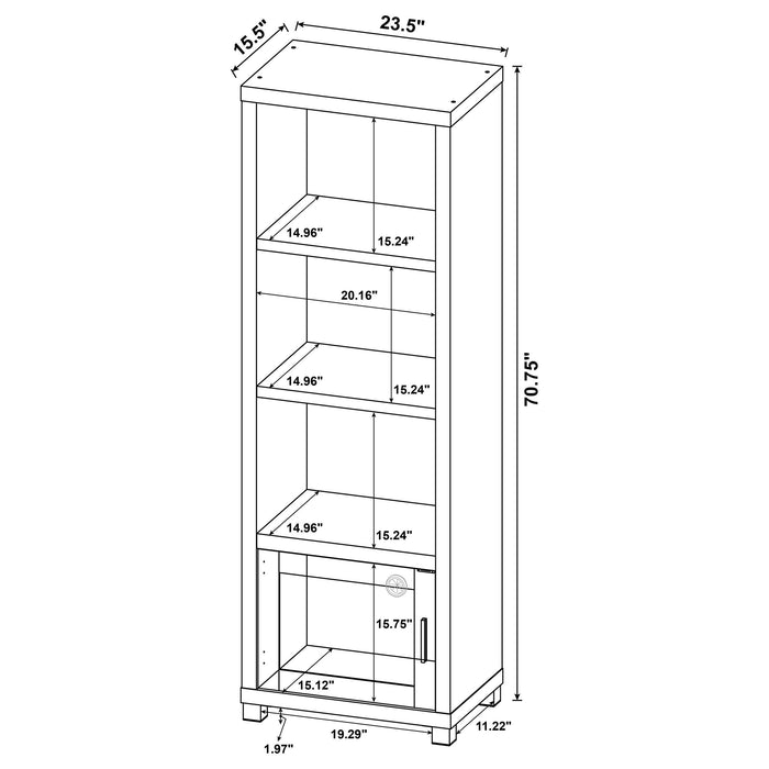 Jupiter 3-shelf Engineered Wood Media Tower Black