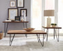 Square Wood Top End Table Natural Honey