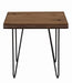 Square Wood Top End Table Natural Honey