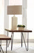 Square Wood Top End Table Natural Honey