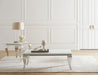 Carone 2-piece Glass Top Coffee and End Table Set White