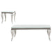 Carone 2-piece Glass Top Coffee and End Table Set White